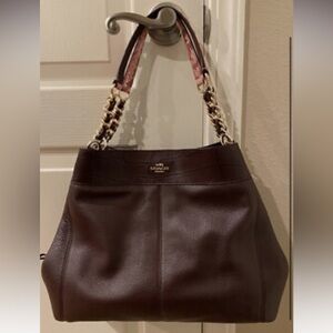 Coach Rich Brown Leather Shoulder Bag